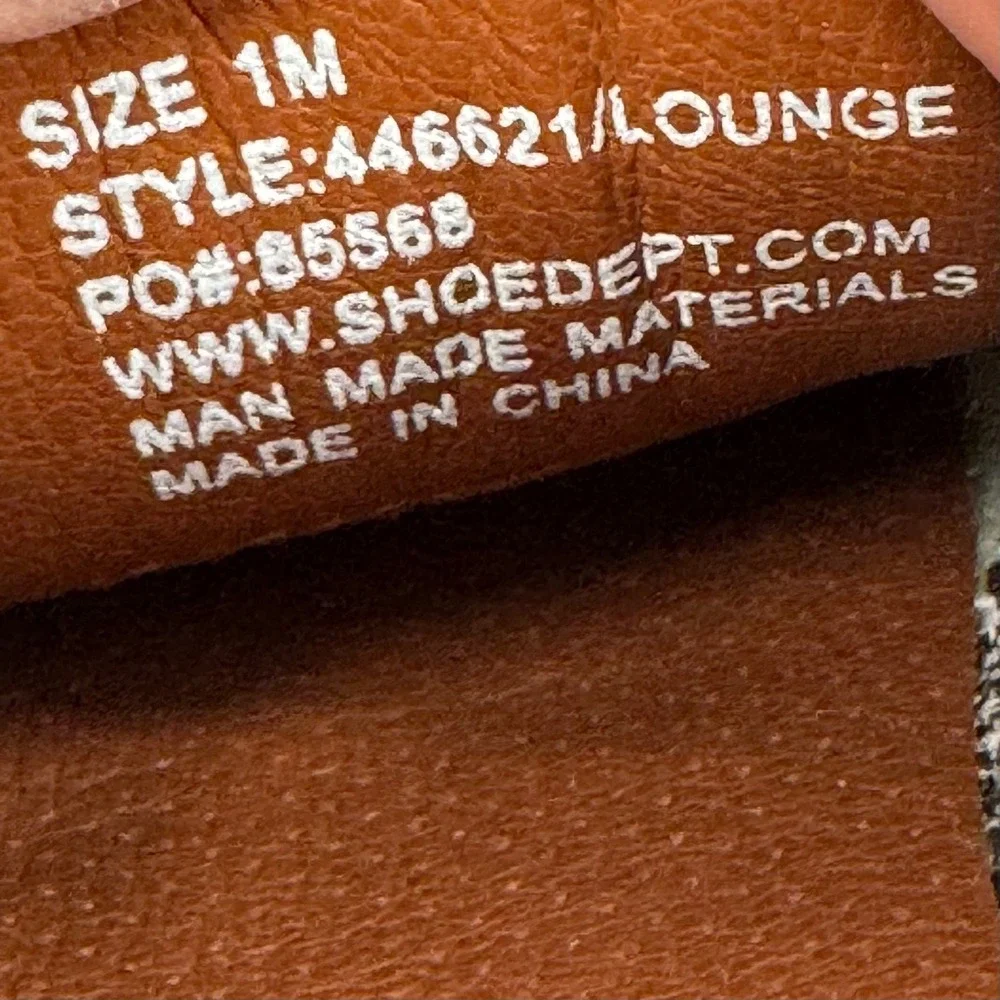 Ashford Hayes Lounge Boys Brown Faux Leather Oxford Tie Dress Shoes Youth Size 1